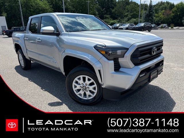 2026 Toyota Tacoma SR5 in Celestial Silver Metallic — front three-quarter view