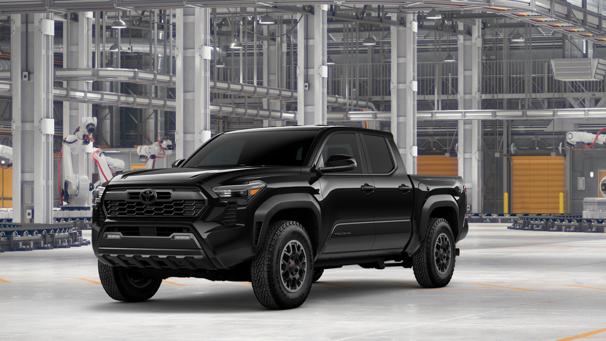 2026 Toyota Tacoma TRD Off-Road in Black — front three-quarter view