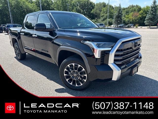 2026 Toyota Tundra Limited in Midnight Black Metallic — front three-quarter view