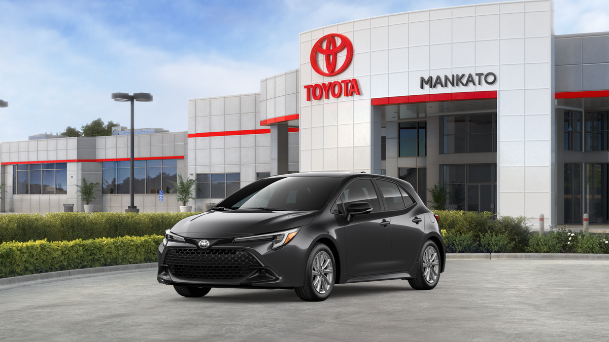 2026 Toyota Corolla Hatchback SE in Magnetic Gray Metallic — front three-quarter view