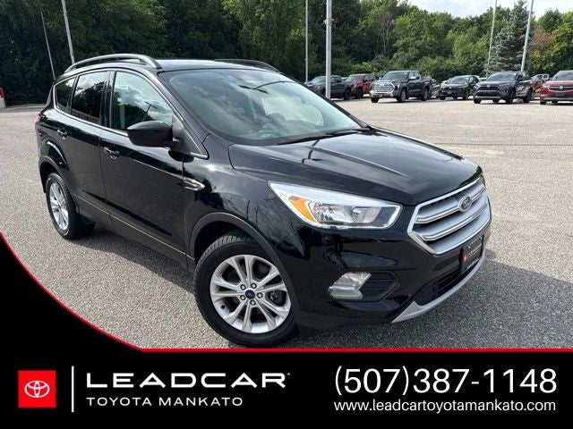2018 Ford Escape SE in Shadow Black — front three-quarter view