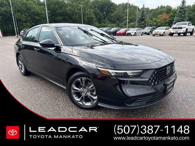 2023 Honda Accord EX in Crystal Black Pearl — front three-quarter view