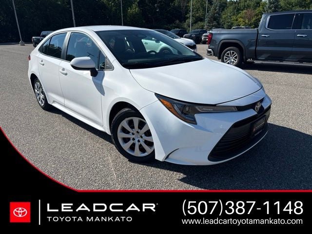2026 Toyota Corolla LE in Ice Cap — front three-quarter view