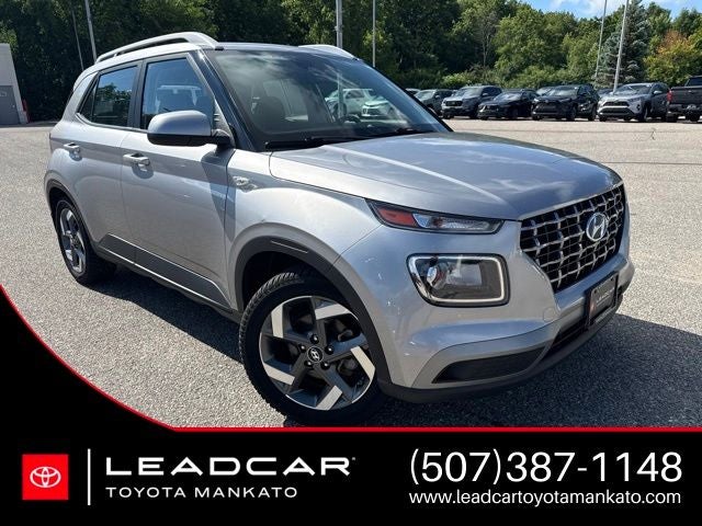2023 Hyundai Venue SEL in Shimmering Silver — front three-quarter view