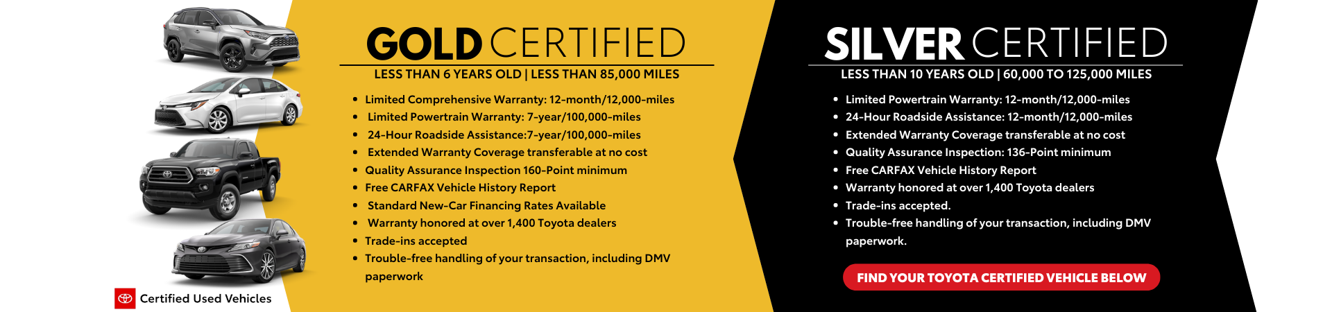 Toyota Certified Used Specials